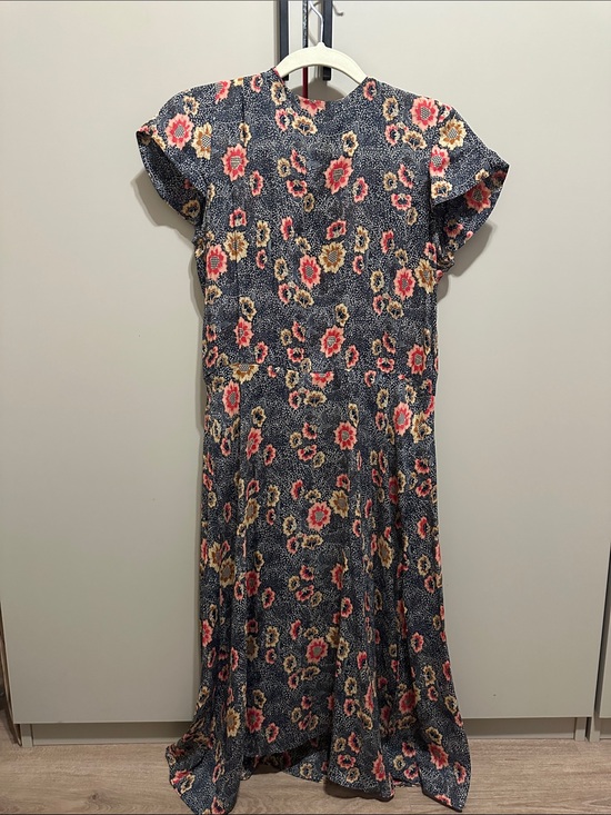 Isabel Marant Dresses & Skirts - Isabel Marant Étoile Floral Midi Navy Pink Yellow Dress Size 34